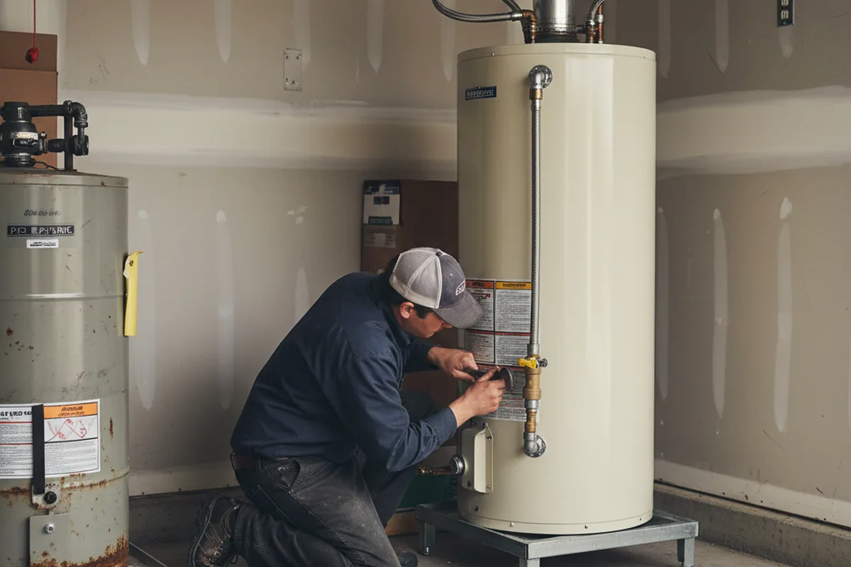 Water heater and shutoff valve replacement in Proctor